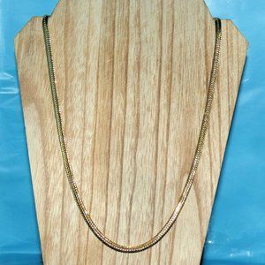 Vintage Gold Tone Chain Necklace Thick Simple Elegant